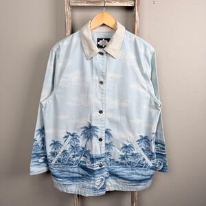 Lauren Ralph Lauren Hawaiian Naval Beach Button Jacket size Large